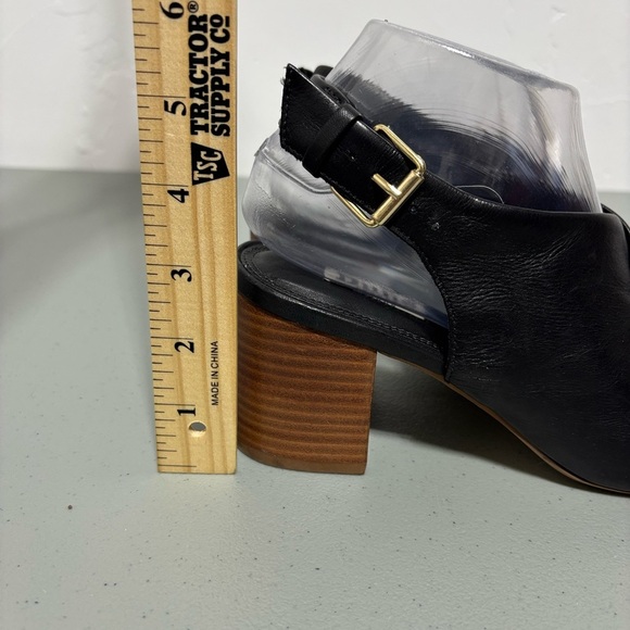 Dune London Black Leather Ignus Sandals Heels Women's 5 UK/ 38 EU/ 7-7.5 US - Picture 2 of 13